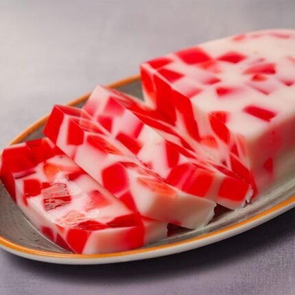 Strawberry jello pudding